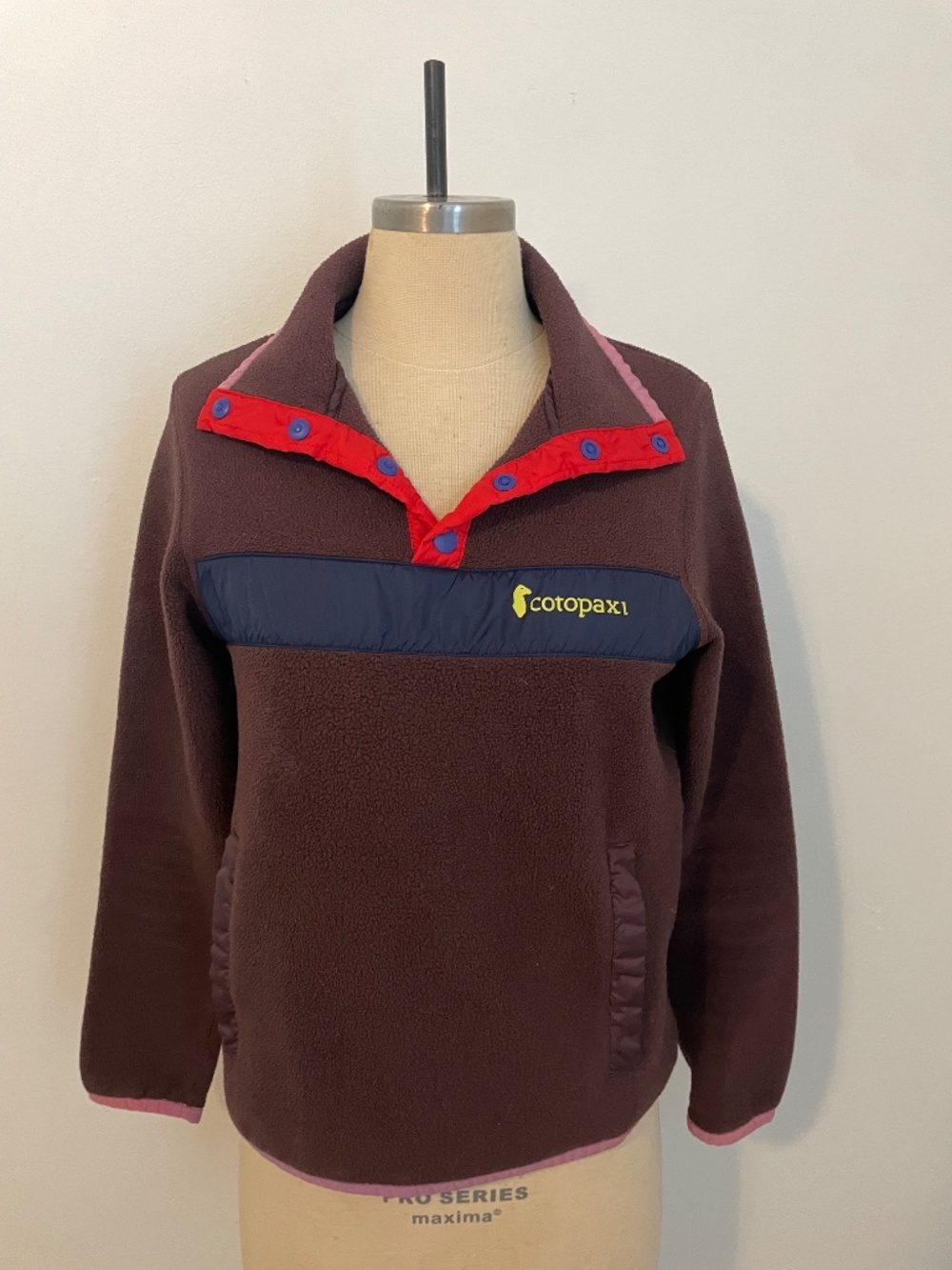 Cotopaxi Purple Teca Fleece Snap Pullover Jacket, Colorblock Hiking,  Womens XS